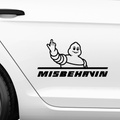 Misbehaving Michellin Fakelogo Aufkleber - Beispielansicht