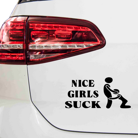 Nice Girls Suck Aufkleber - Beispielansicht
