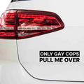 Only gay cops pull me over Aufkleber - Beispielansicht
