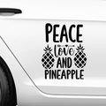 Peace Love and Pineapple Aufkleber - Beispielansicht