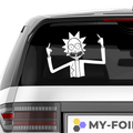 Rick Mittelfinger Aufkleber - Beispielansicht