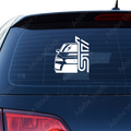 STX Subaru Aufkleber - Beispielansicht