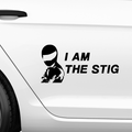 Stickman I am the Stig Aufkleber - Beispielansicht