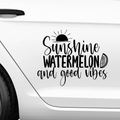 Sunshine watermelon and good vibes Aufkleber - Beispielansicht