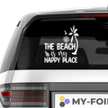 The Beach is my happy place Aufkleber - Beispielansicht