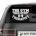 The Gym is my Therapist Aufkleber - Beispielansicht
