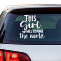This Girl will change the world Aufkleber - Beispielansicht