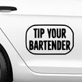 Tip your Bartender Aufkleber - Beispielansicht