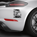 Toyota Supra Vertikal Aufkleber - Beispielansicht