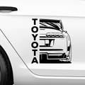 Toyota Supra Vertikal Aufkleber - Beispielansicht