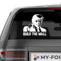 Trump Build the wall Aufkleber - Beispielansicht