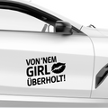 Von nem girl überholt Aufkleber - Beispielansicht