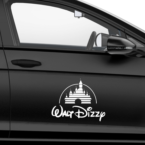 Walt Dizzy Walt Disney Fakelogo Aufkleber - Beispielansicht