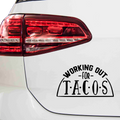 Working out for Tacos Aufkleber - Beispielansicht