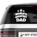 World greatest dad Aufkleber Nr 1 - Beispielansicht