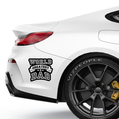 World greatest dad Aufkleber Nr 4 - Beispielansicht