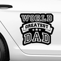 World greatest dad Aufkleber Nr 4 - Beispielansicht