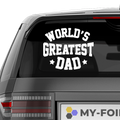 World greatest dad Aufkleber Nr 5 - Beispielansicht