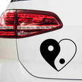 YingYang Herz Aufkleber - Beispielansicht