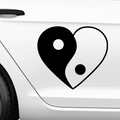 YingYang Herz Aufkleber - Beispielansicht