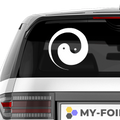 YingYang Rund Aufkleber - Beispielansicht