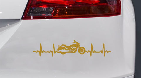 Herzschlag Harley Autoaufkleber