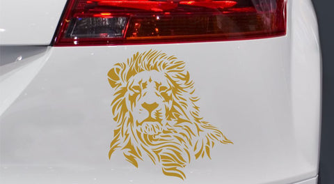 Löwenkopf King Autoaufkleber
