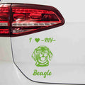 aufkleber-beagle-hund-i-love-gruen