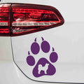 aufkleber-hundepfote-akita-hund-violett