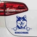 aufkleber-portrait-akita-hund-blau