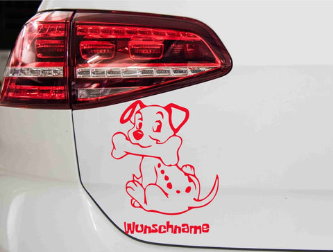 aufkleber-suesser-hund-mit-knochen-wunschname-rot