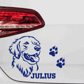 autoaufkleber-golden-retriever-kopf-mit-wunschnamen-blau