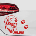 autoaufkleber-golden-retriever-kopf-mit-wunschnamen-rot